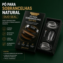 Pó para Sobrancelhas com Carimbo | À Prova d'Água, Longa Duração, Resistente ao Suor e Acabamento Natural