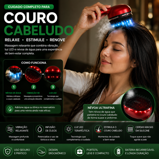 Massageador Capilar Elétrico Premium – Relaxamento e Cuidado do Couro Cabeludo